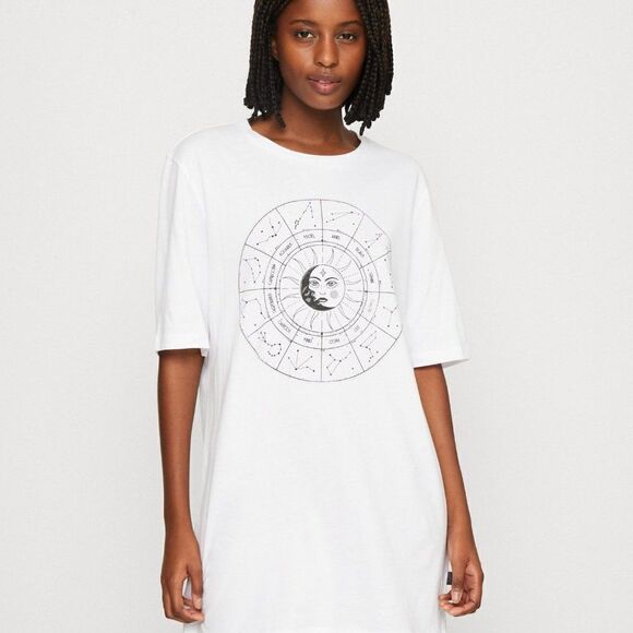 Noisy May // Zodiac 2/4 Sleeve Tee | Bright White // Size Medium // BNWT - Picture 2 of 8